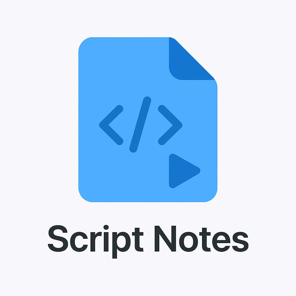 ScriptNotes Extension
